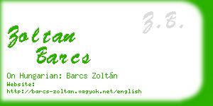 zoltan barcs business card