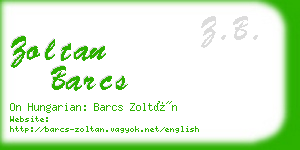 zoltan barcs business card